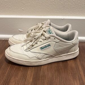 Reebok Off-White Sneakers with Green Accents